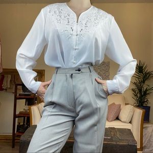 Vintage 80s 90s Kathy Che Size 12 Embellished Top